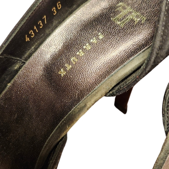 New No Box FarrutX Metal Heel Pumps Black and Grey Suede size 36 - Picture 7 of 10